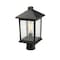 Z-Lite Portland 1 Light Post Mount Light, Oil Rubbed Bronze And Clear Seedy 531PHMR-ORB - alternate 5